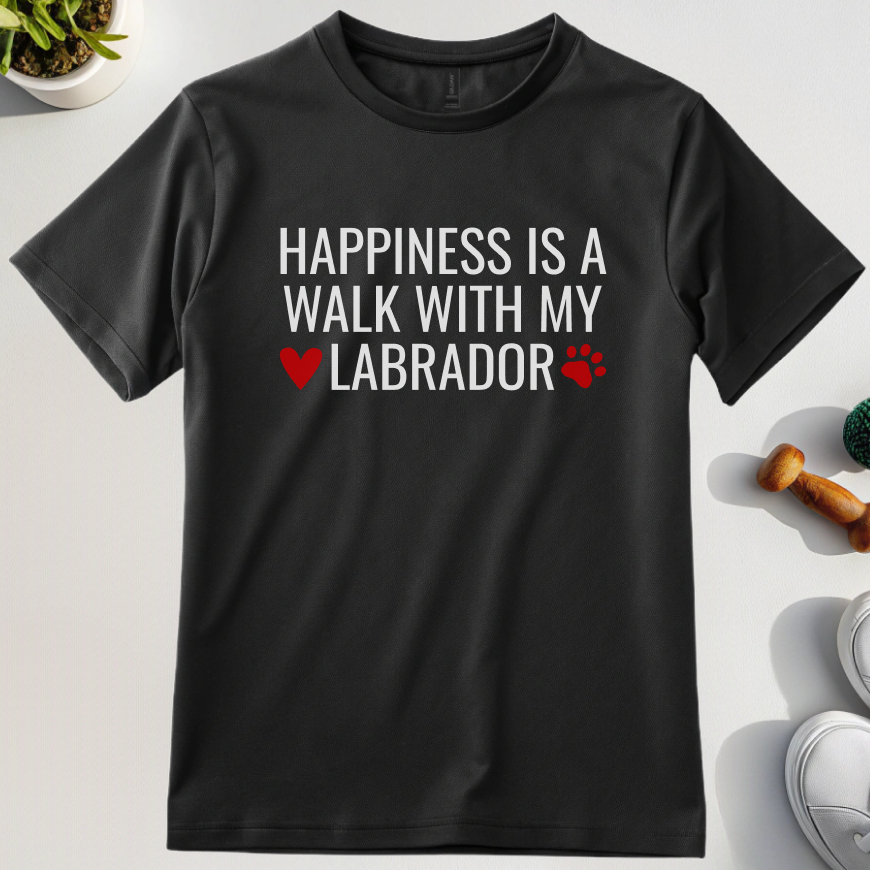 Happiness Is A Walk With My Labrador T-Shirt