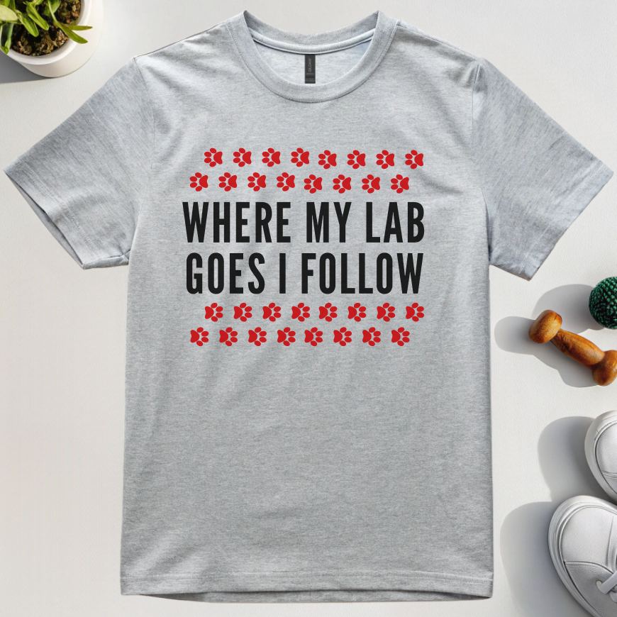 Where My Lab Goes I Follow T-Shirt
