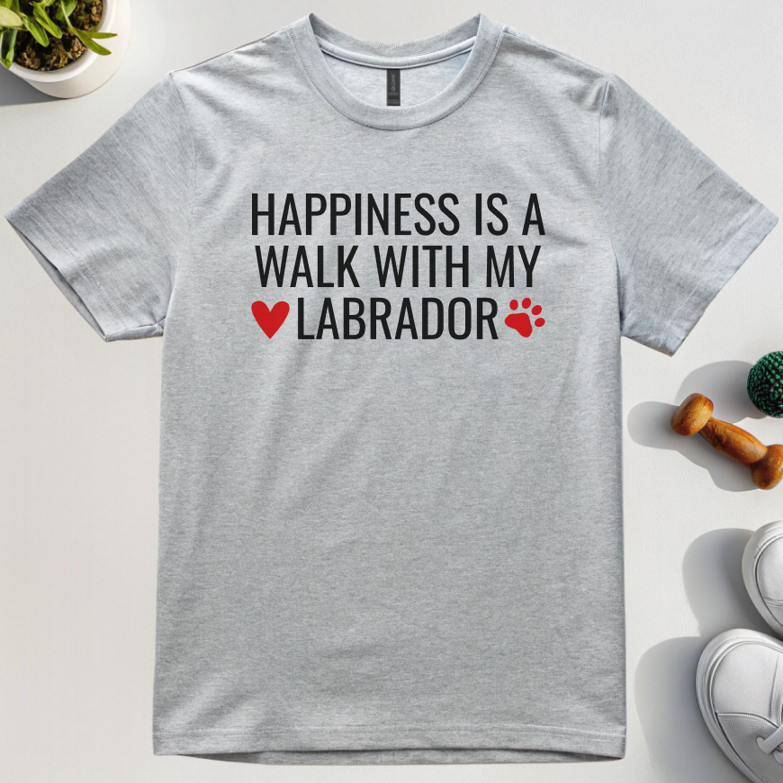 Happiness Is A Walk With My Labrador T-Shirt