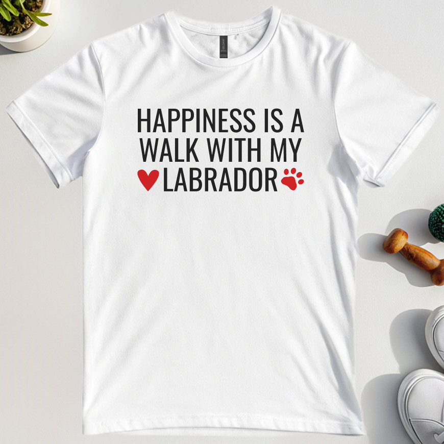 Happiness Is A Walk With My Labrador T-Shirt