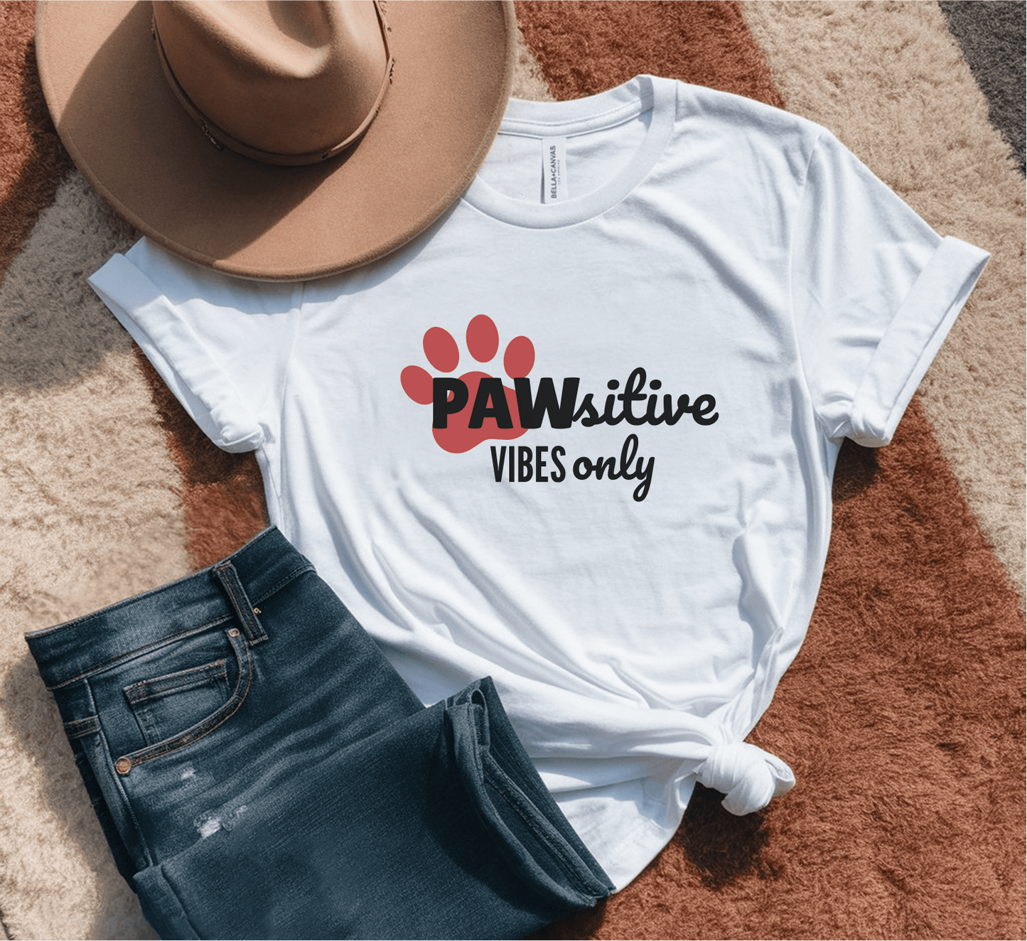 Pawsitive Vibes Only T-Shirt