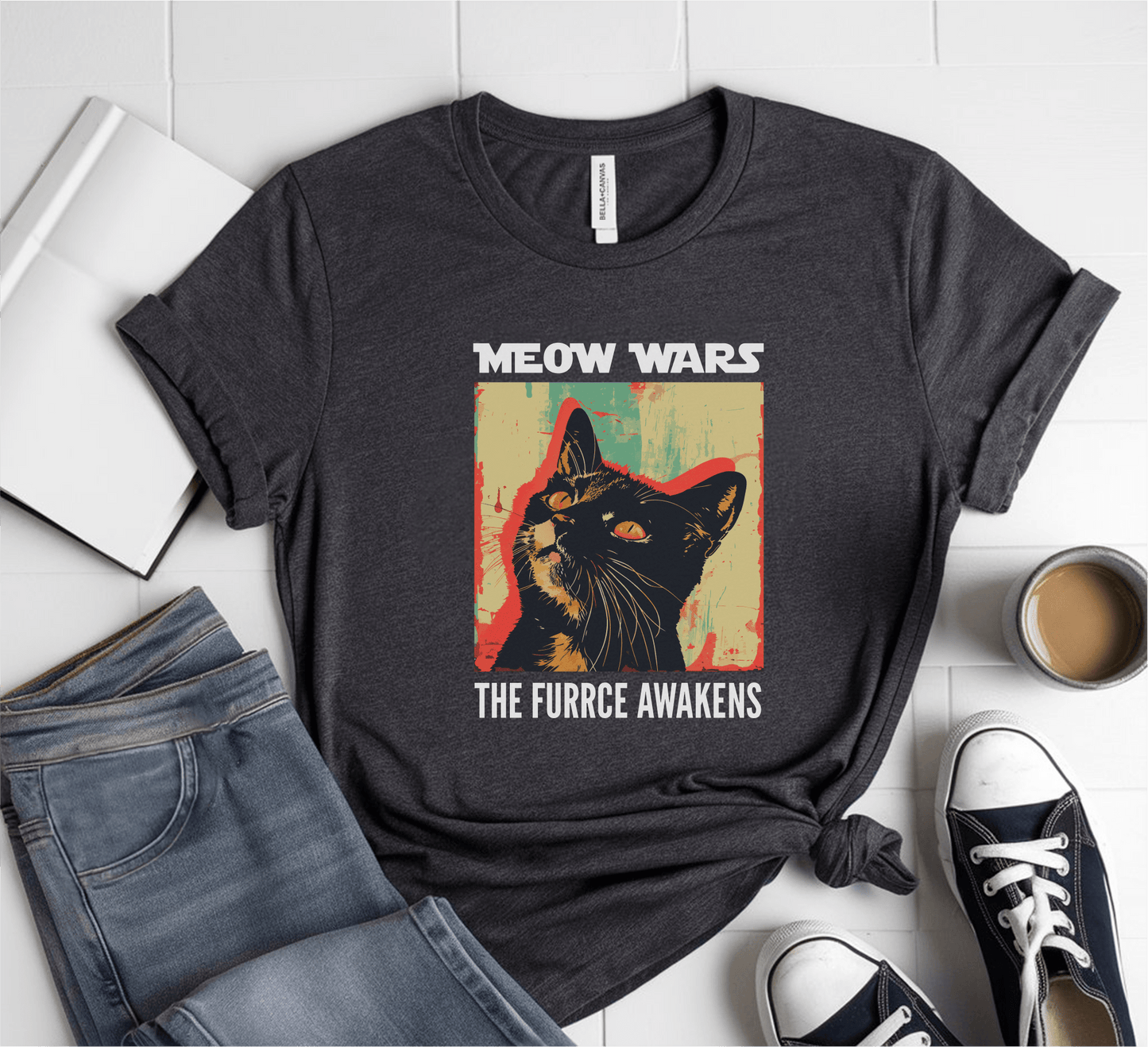 Meow Wars: The Furrce Awakens T-Shirt