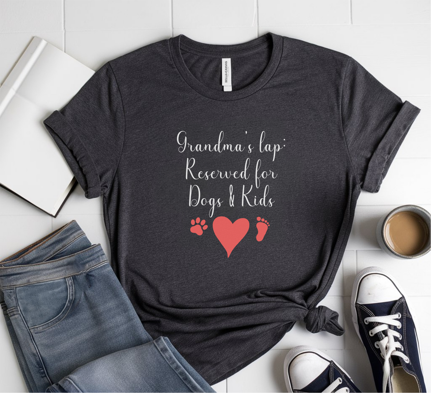 Grandma's Lap: Reserved for Dogs & Kids T-Shirt