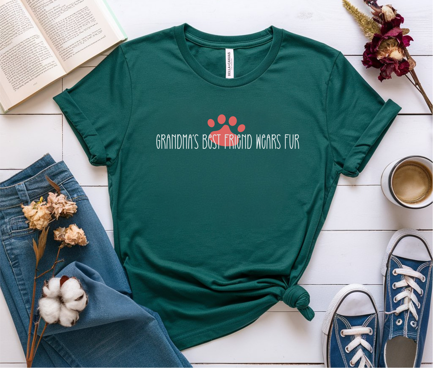 Grandma's Best Friend Wears Fur T-Shirt