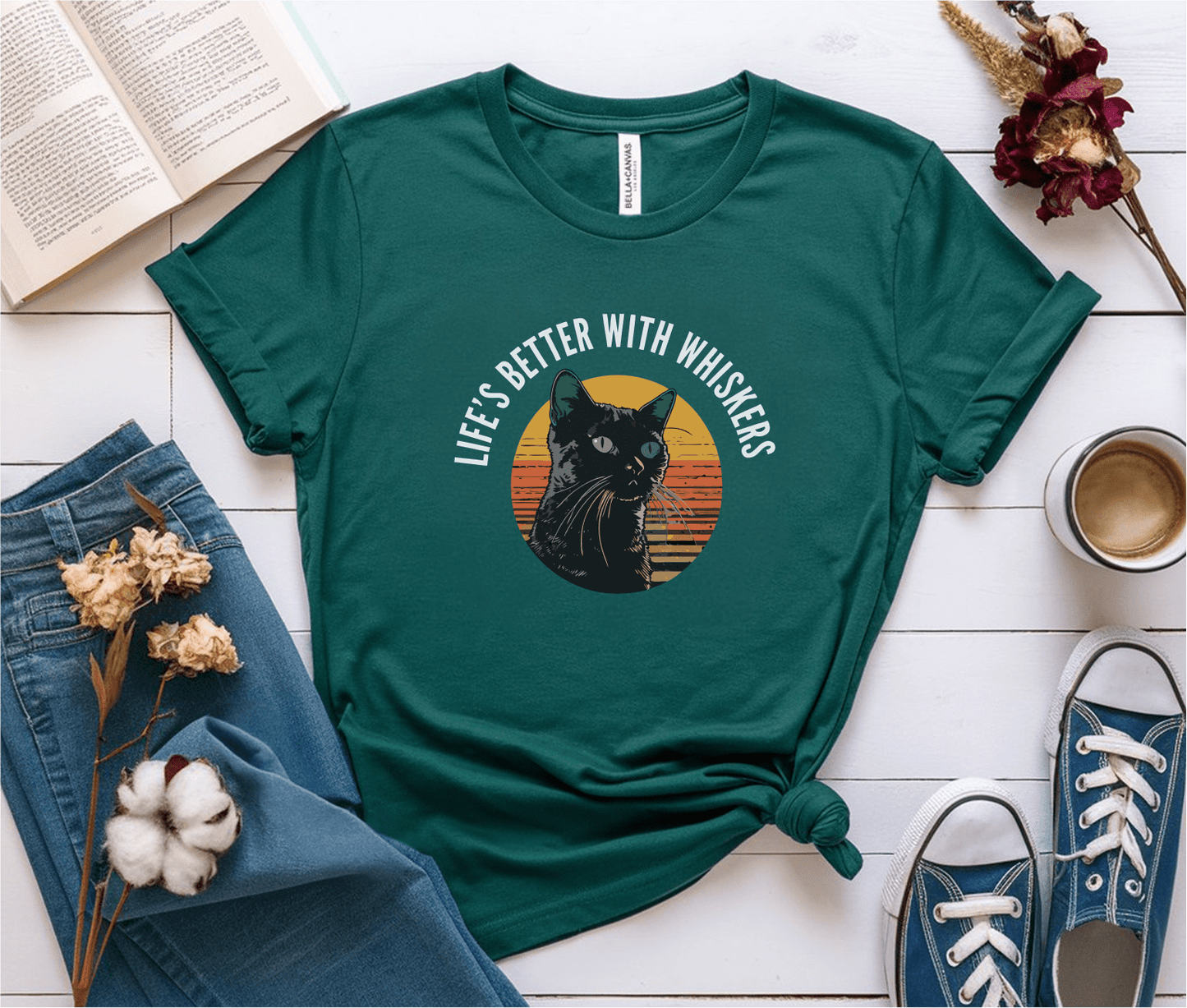 Life's Better With Whiskers T-Shirt