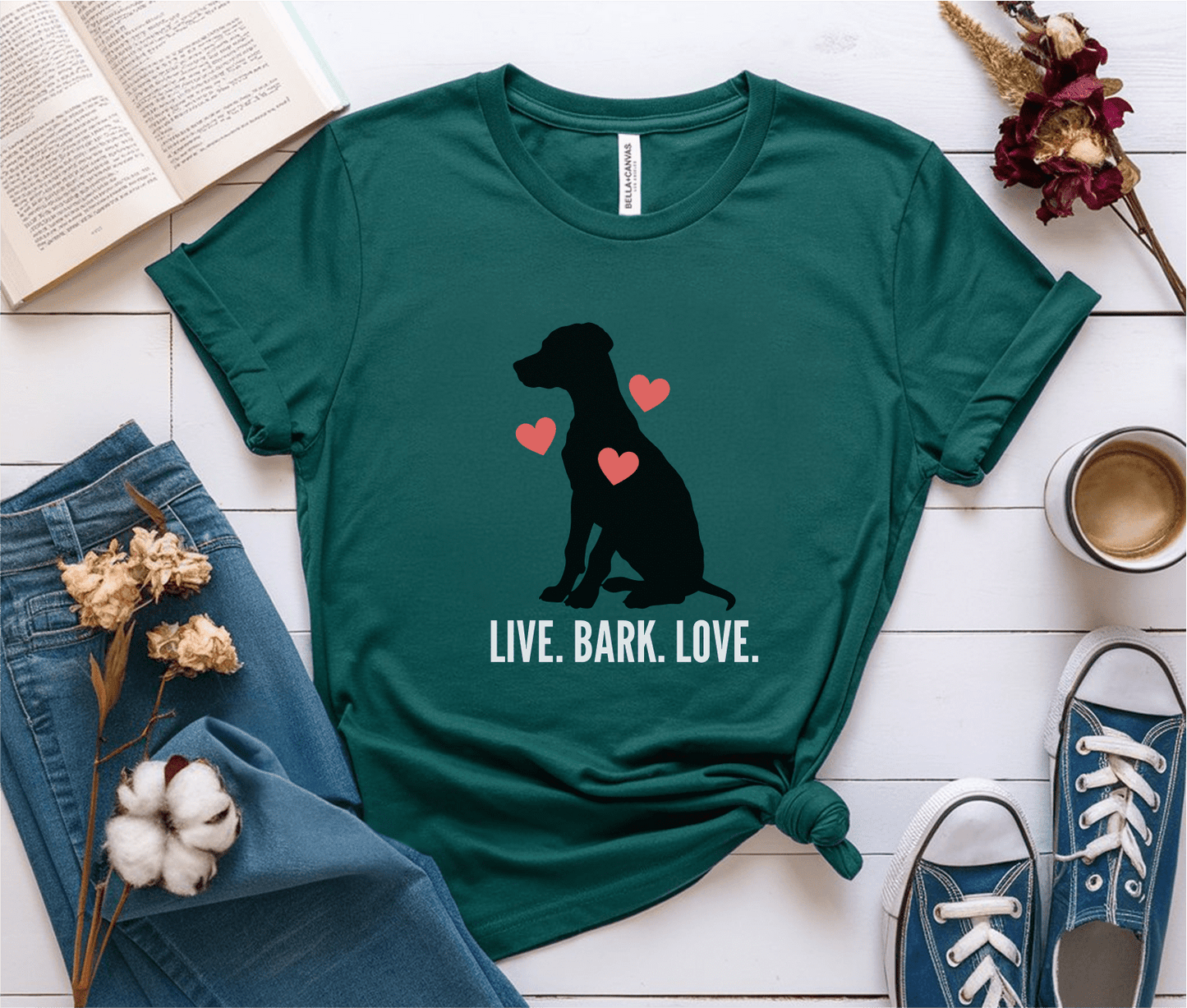 Live, Bark, Love T-Shirt