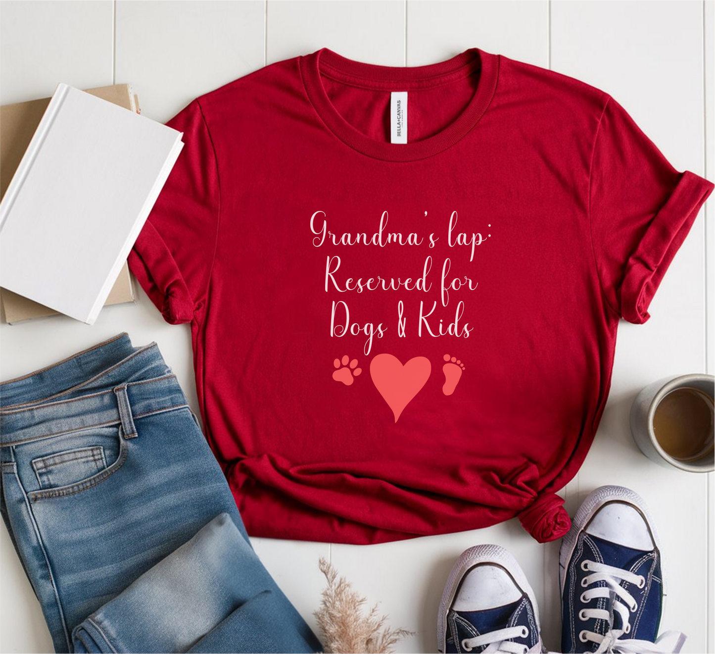 Grandma's Lap: Reserved for Dogs & Kids T-Shirt