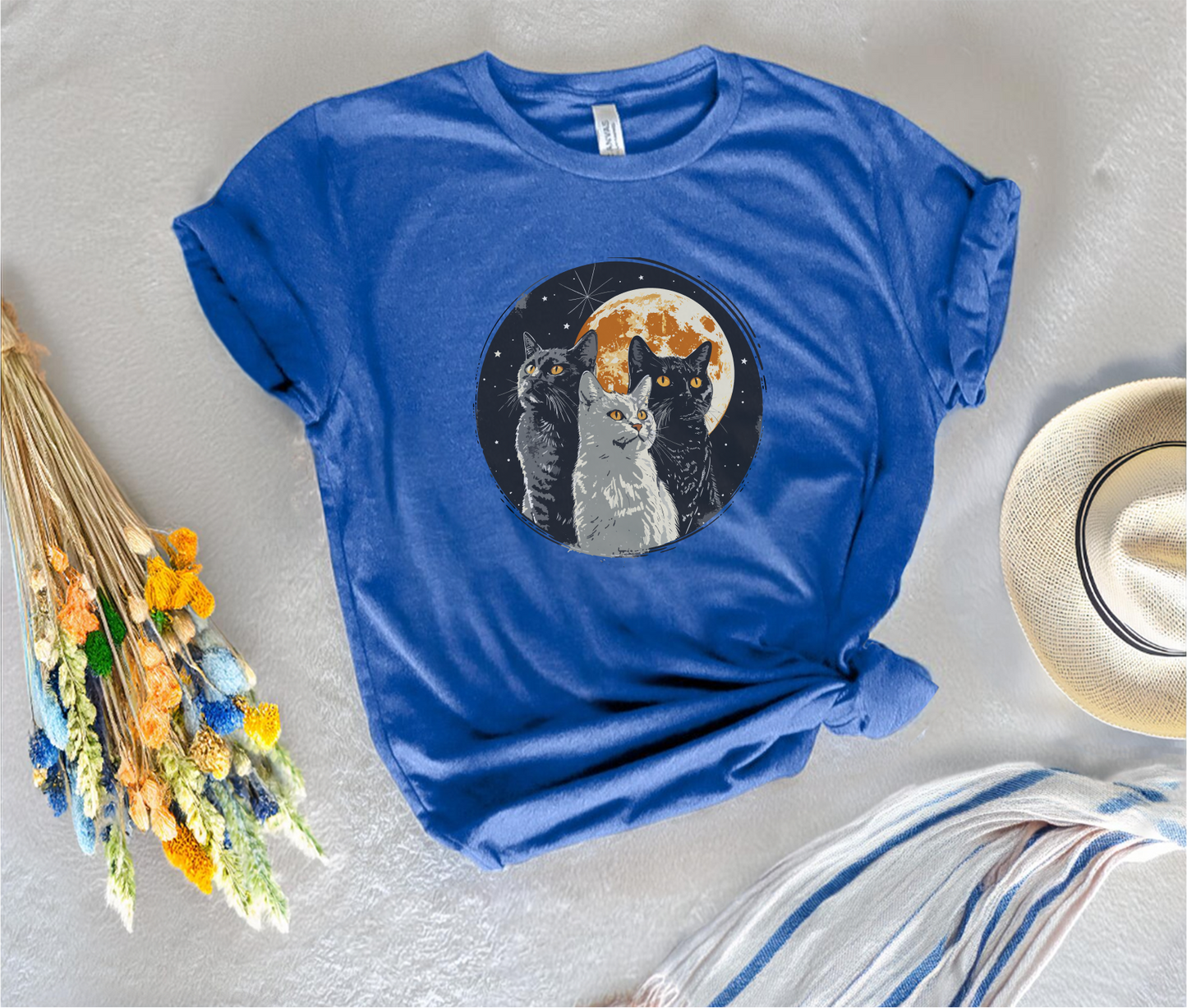 3 Cats & A Moon T-Shirt
