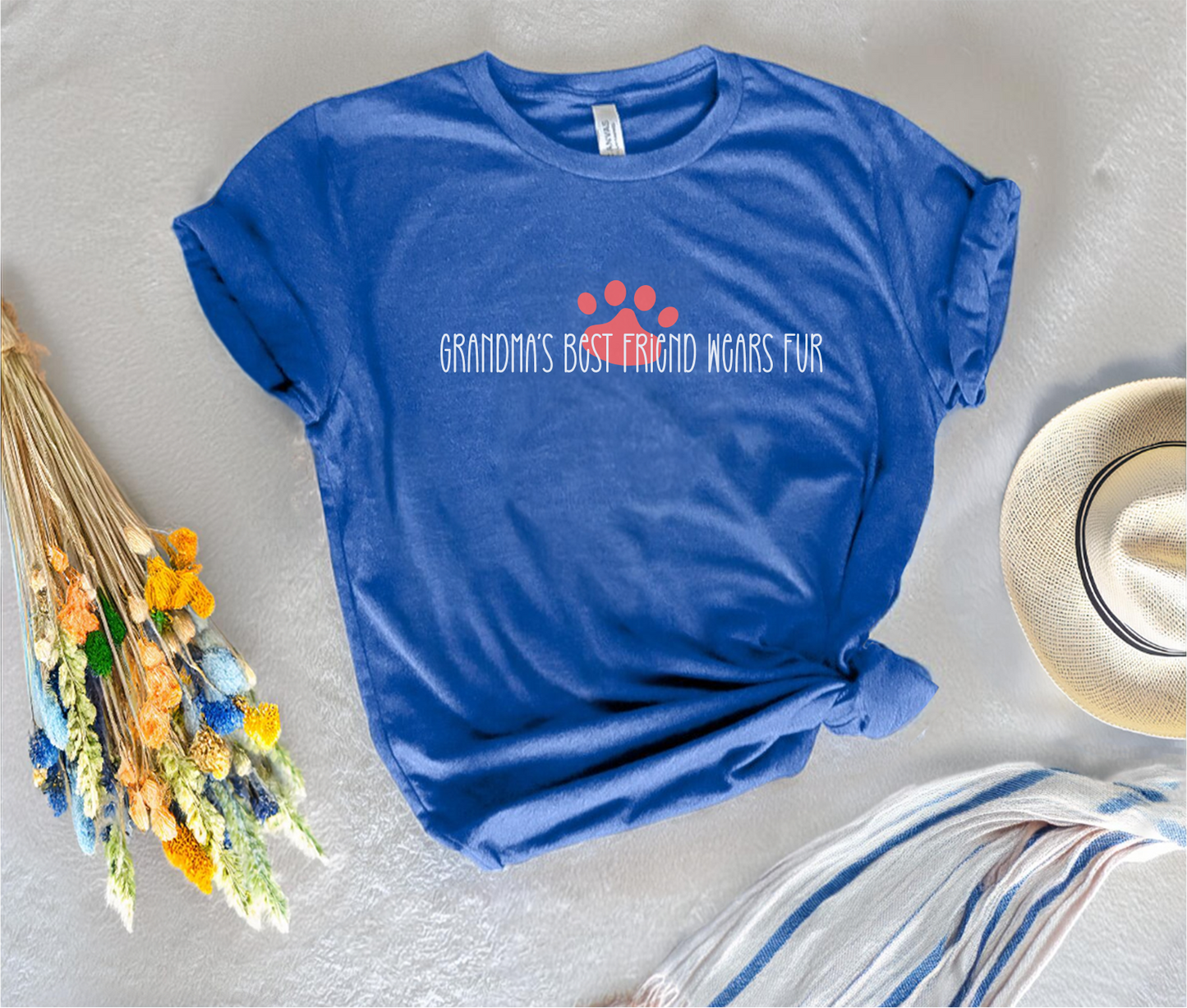 Grandma's Best Friend Wears Fur T-Shirt