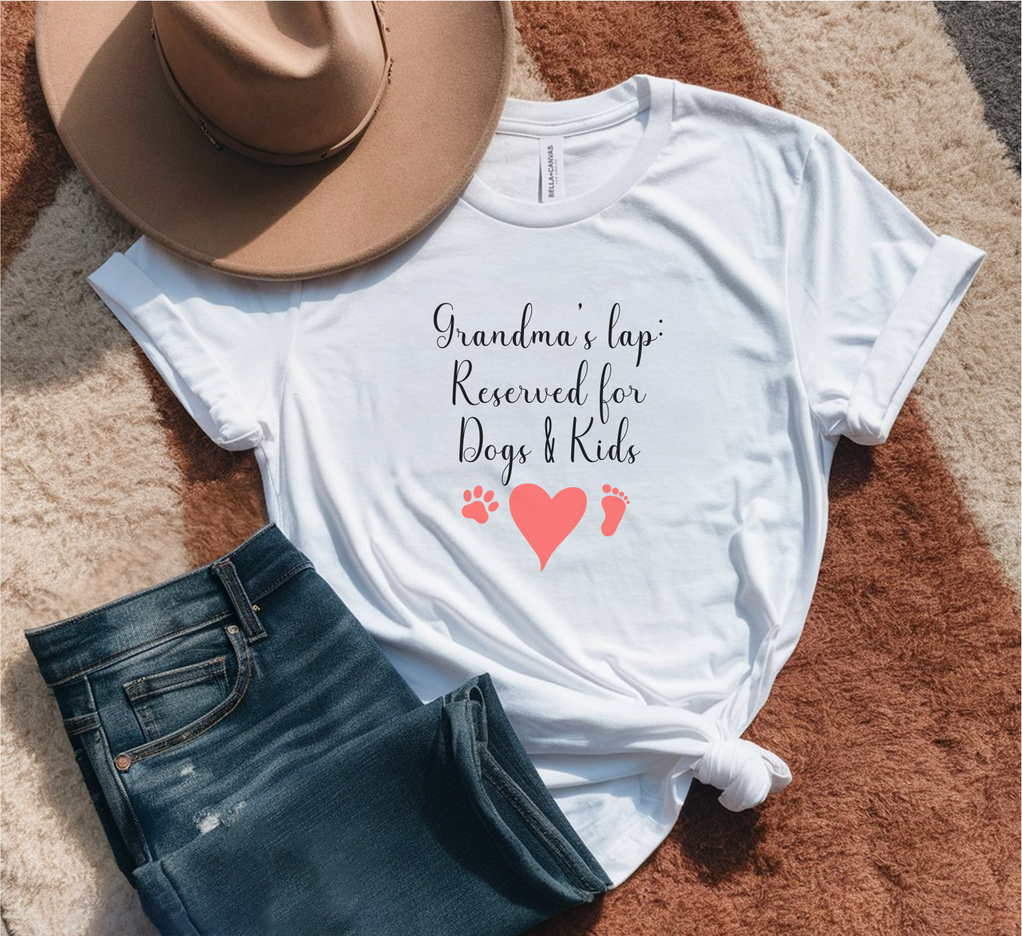 Grandma's Lap: Reserved for Dogs & Kids T-Shirt