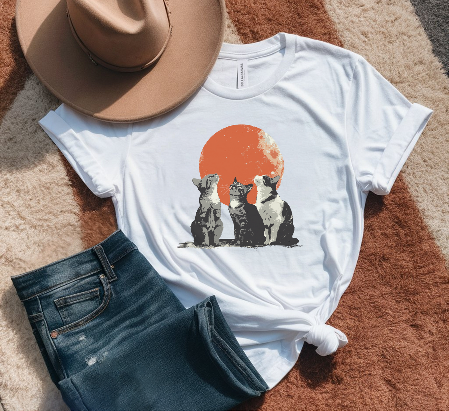 Cats & A Moon T-Shirt