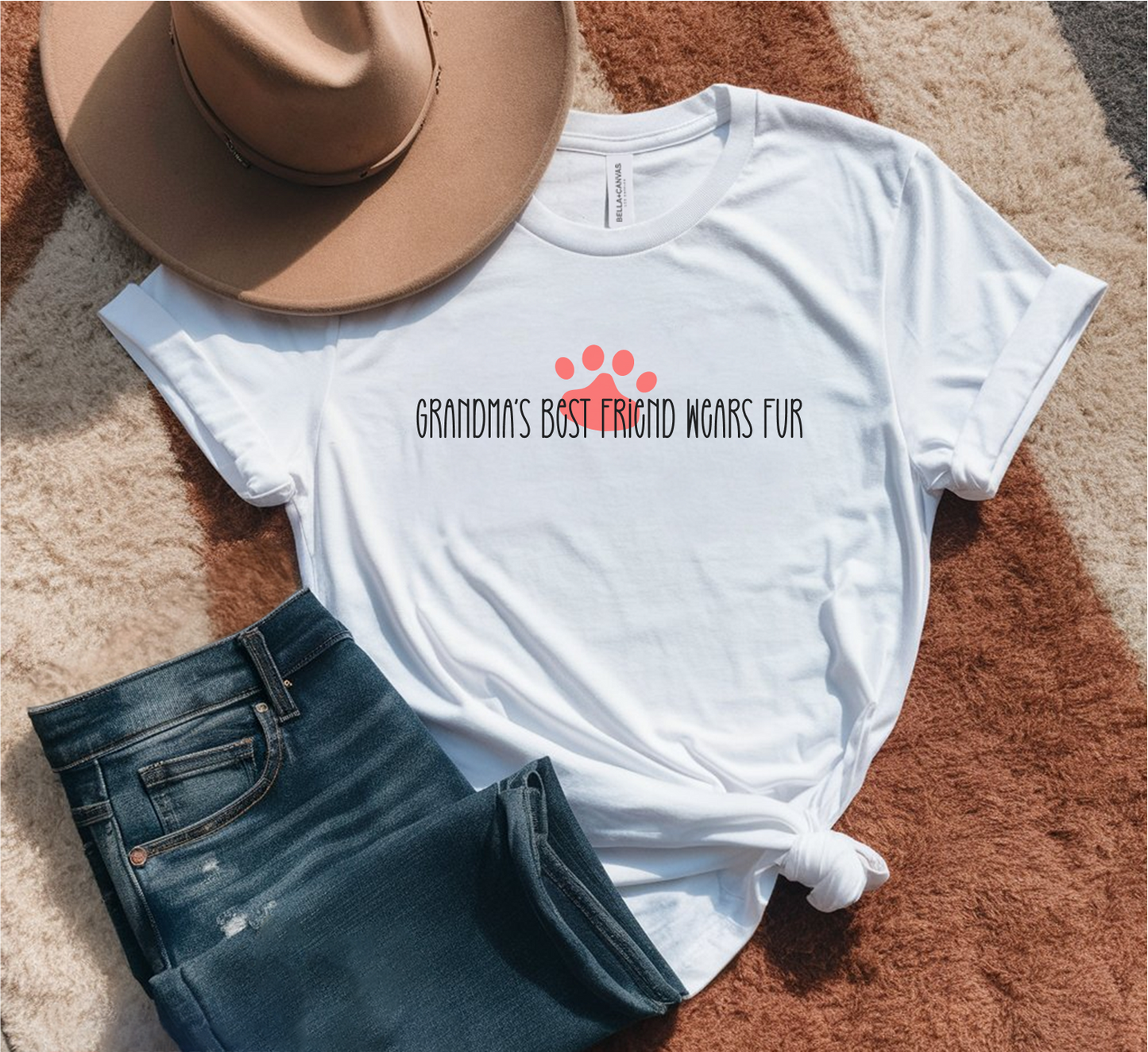 Grandma's Best Friend Wears Fur T-Shirt