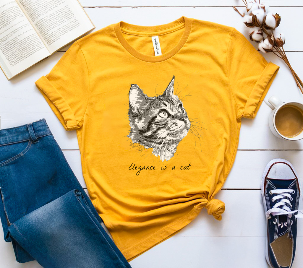 Elegance Is A Cat T-Shirt