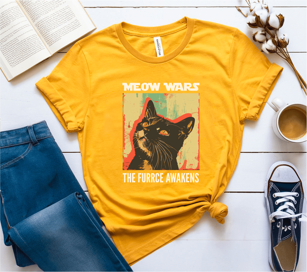 Meow Wars: The Furrce Awakens T-Shirt