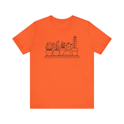 Cat and Plants T-Shirt