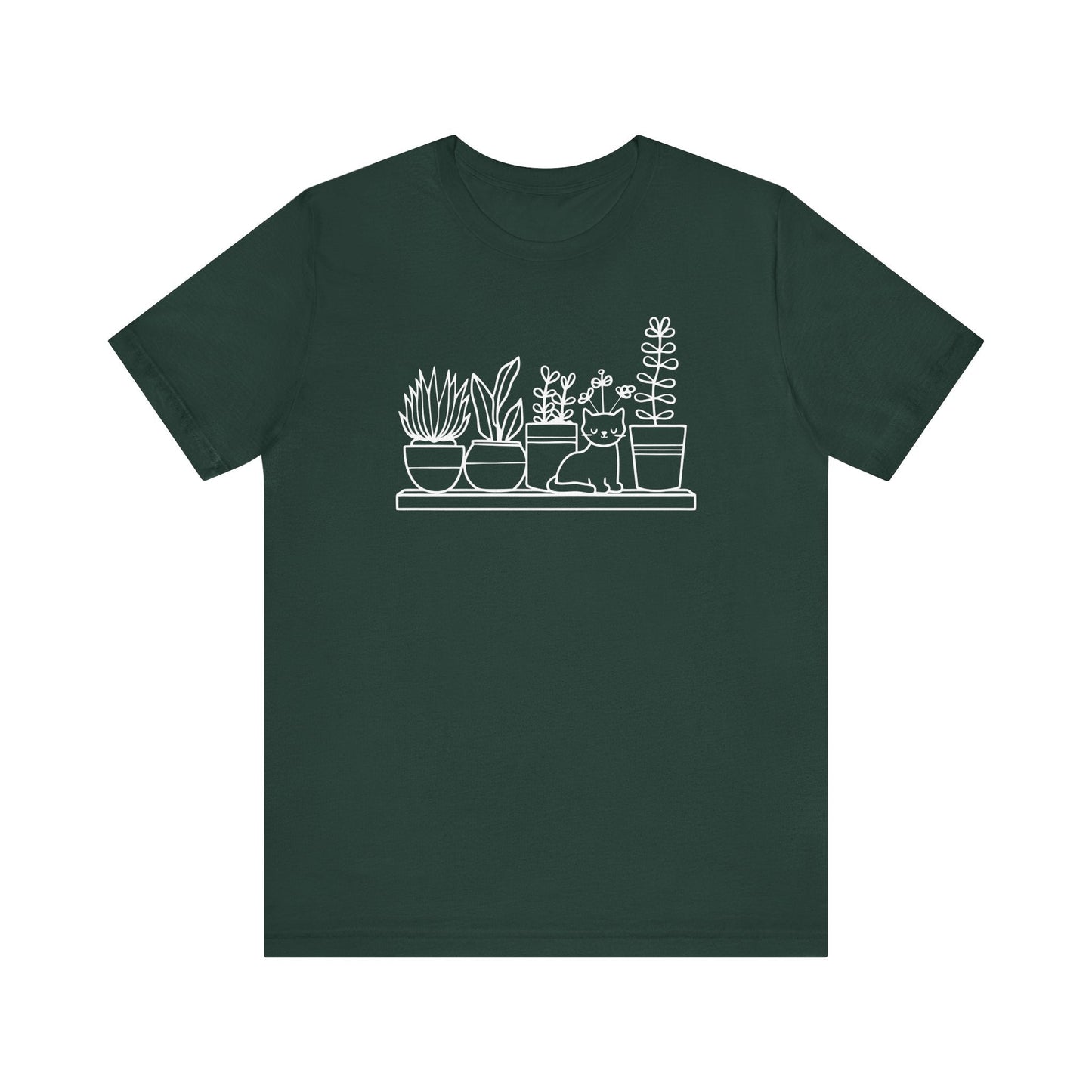 Cat and Plants T-Shirt