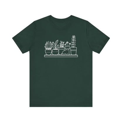 Cat and Plants T-Shirt
