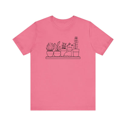 Cat and Plants T-Shirt