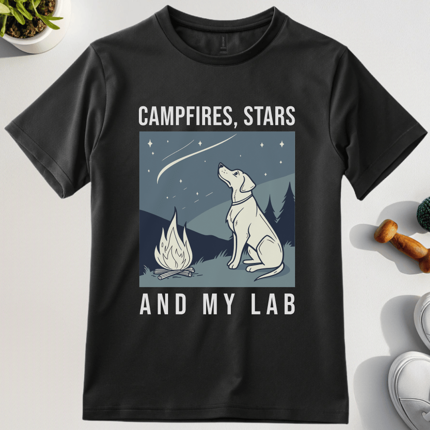 Campfires, Stars And My Lab T-Shirt