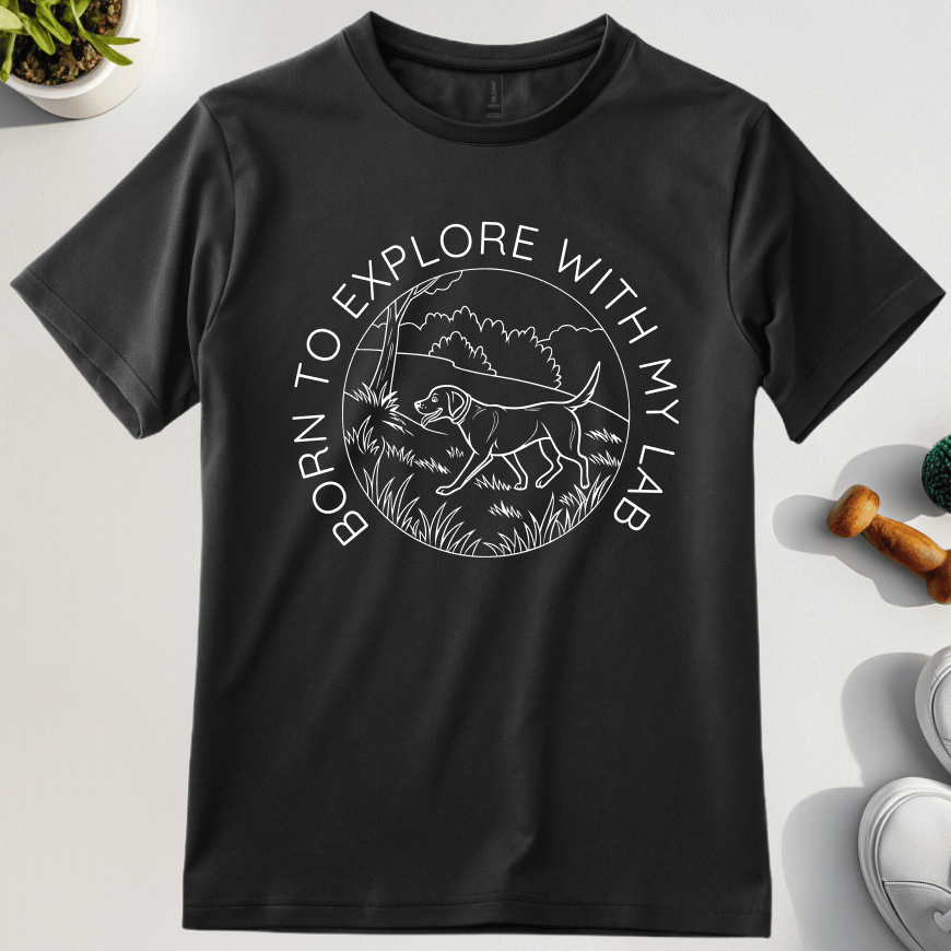 Born To Explore With My Lab T-Shirt