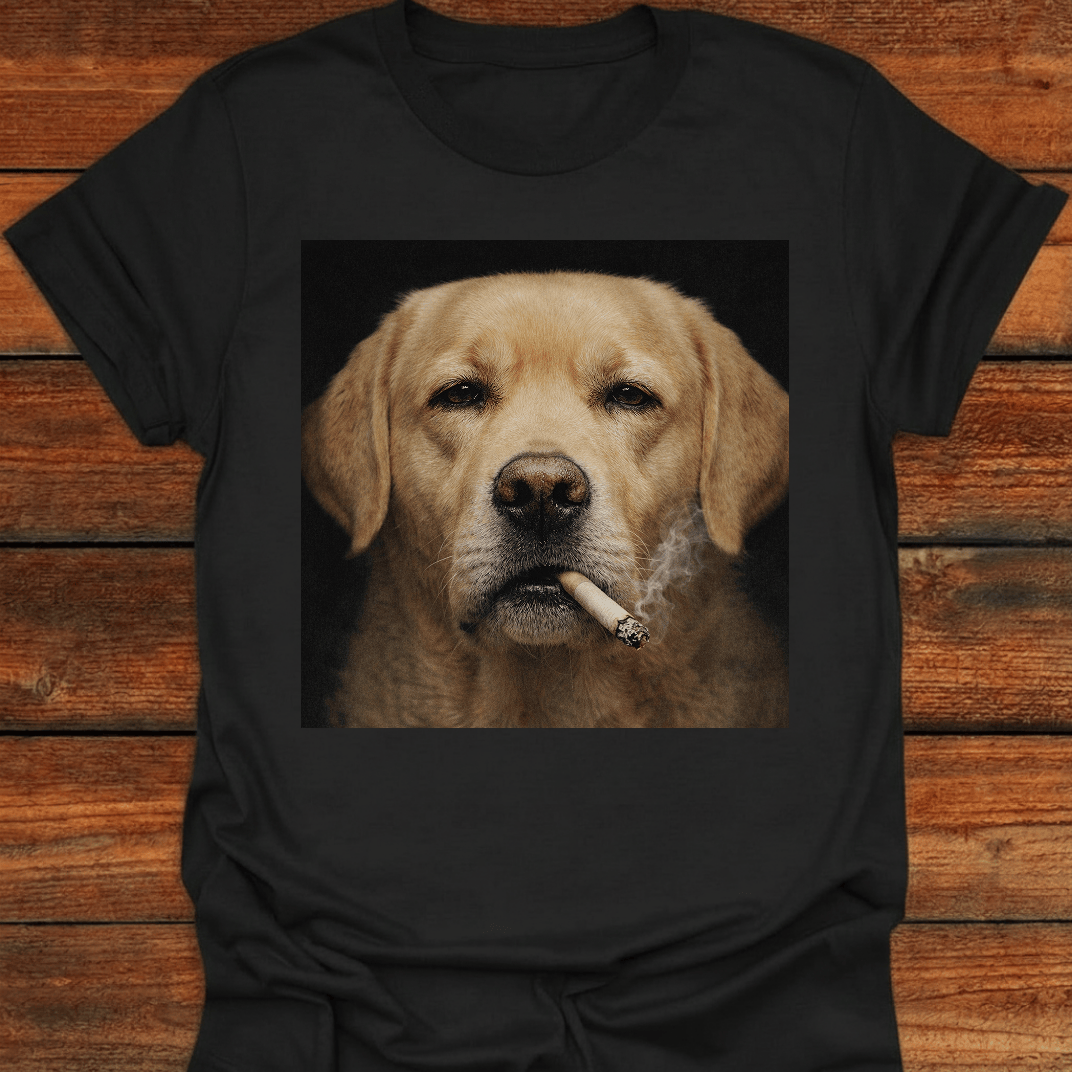 Yellow Lab Smoking T-Shirt