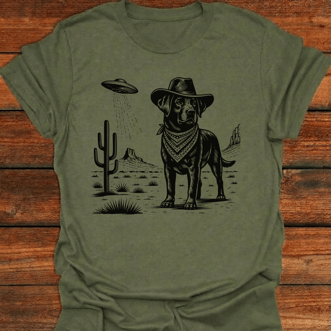 UFO And The Cowboy Lab T-Shirt