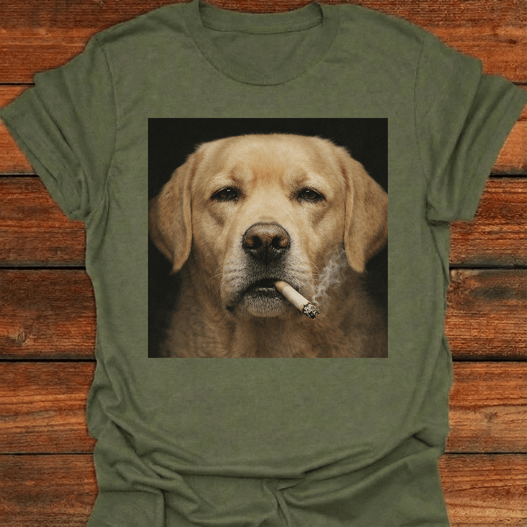 Yellow Lab Smoking T-Shirt