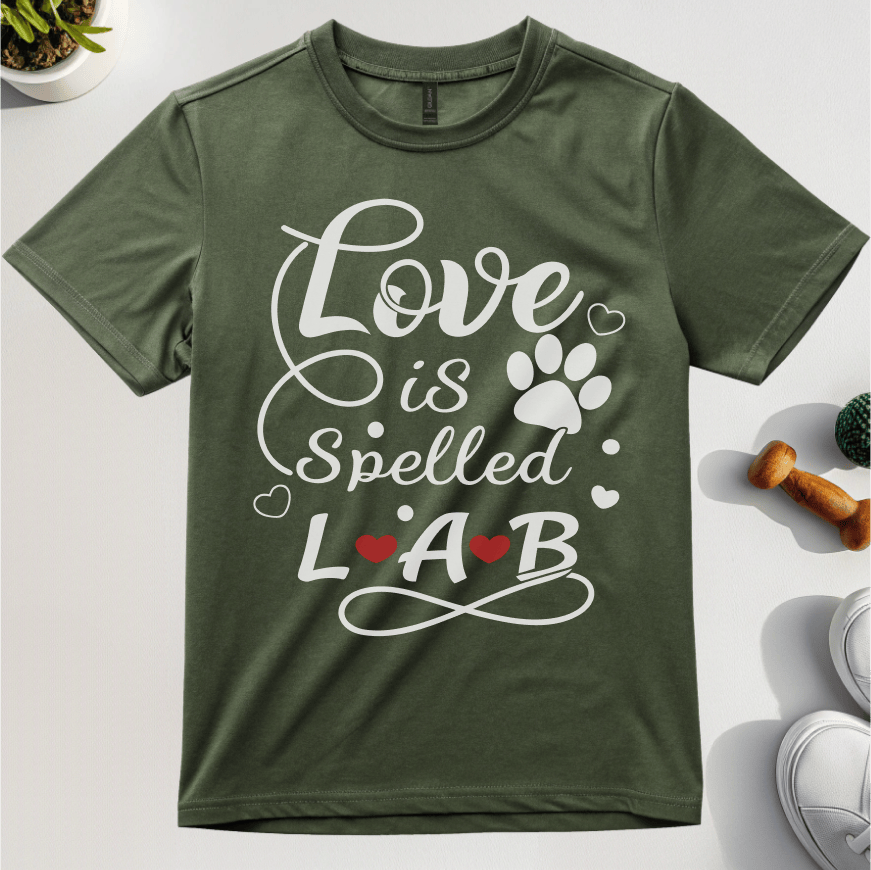 Love Is Spelled Lab T-Shirt