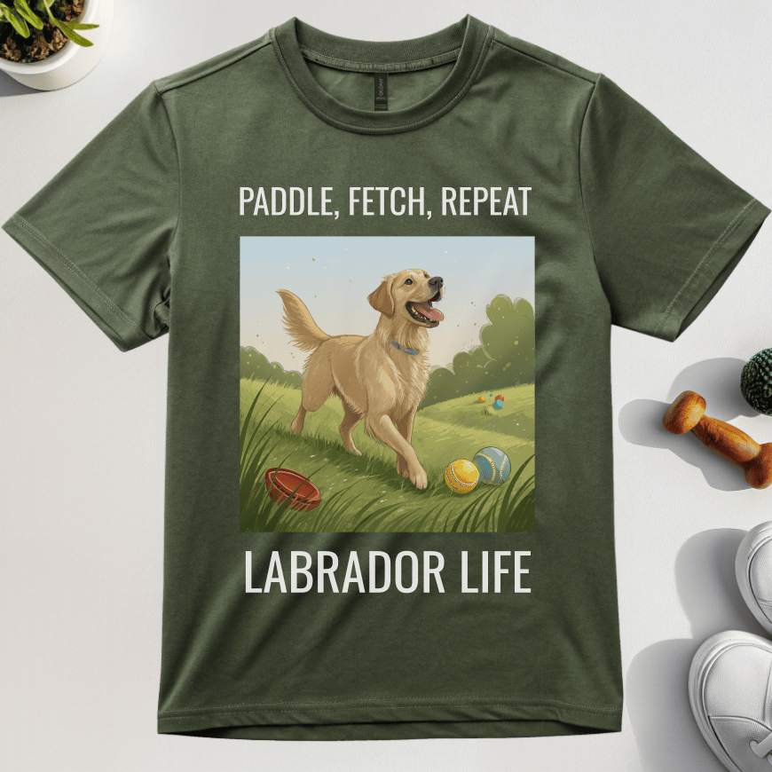 Paddle Fetch Repeat Labrador Life T-Shirt