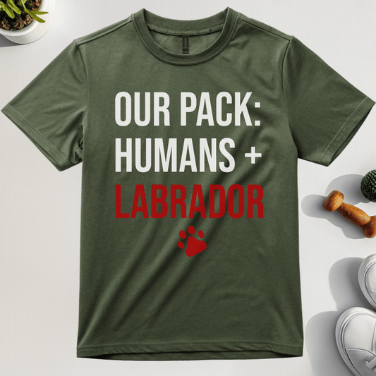 Our Pack: Humans Labradors T-Shirt