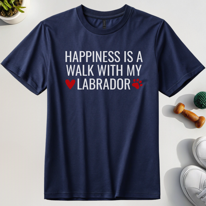 Happiness Is A Walk With My Labrador T-Shirt