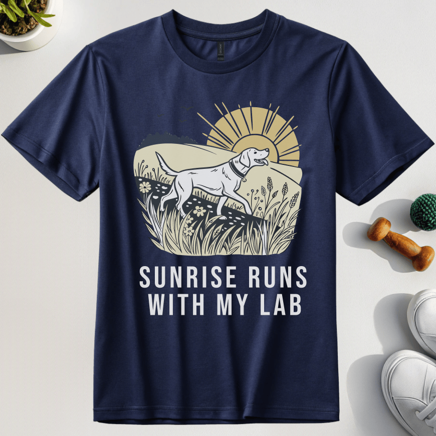Sunrise Runs With My Lab T-Shirt