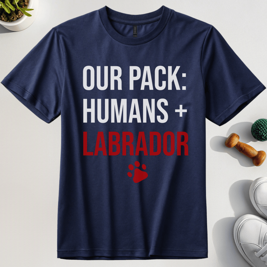 Our Pack: Humans Labradors T-Shirt