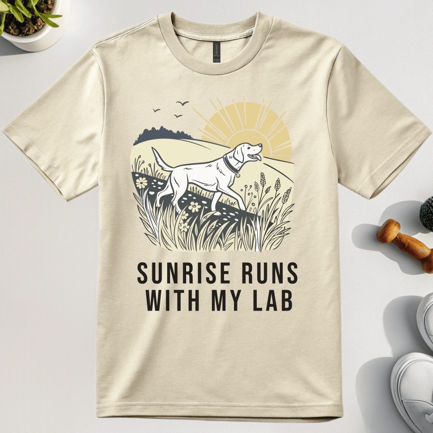 Sunrise Runs With My Lab T-Shirt