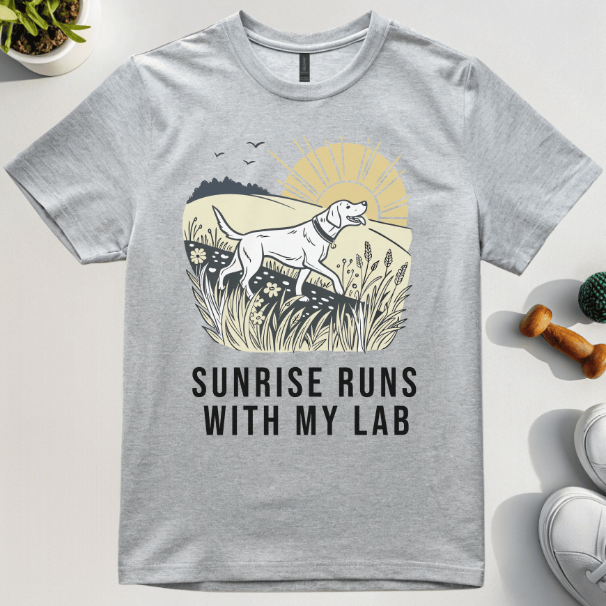 Sunrise Runs With My Lab T-Shirt