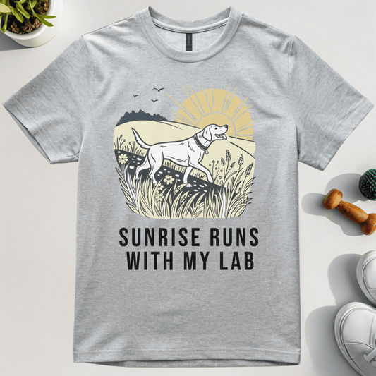Sunrise Runs With My Lab T-Shirt