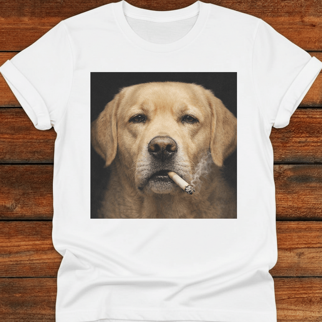 Yellow Lab Smoking T-Shirt