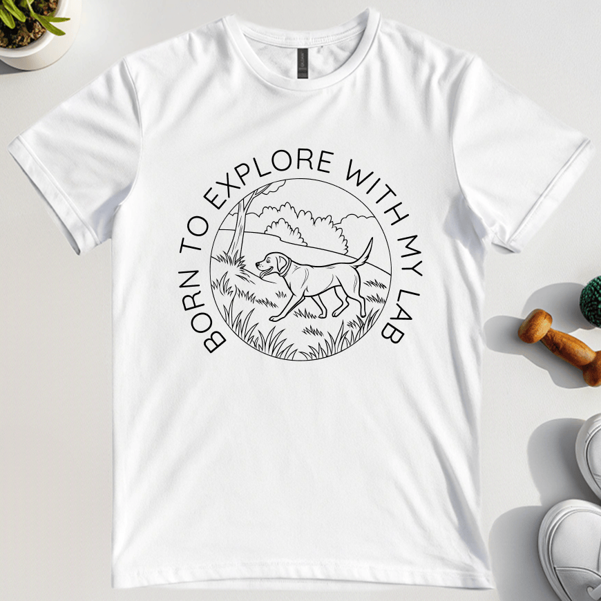 Born To Explore With My Lab T-Shirt