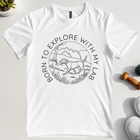 Born To Explore With My Lab T-Shirt