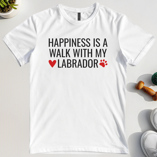 Happiness Is A Walk With My Labrador T-Shirt