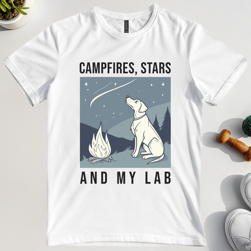 Campfires, Stars And My Lab T-Shirt
