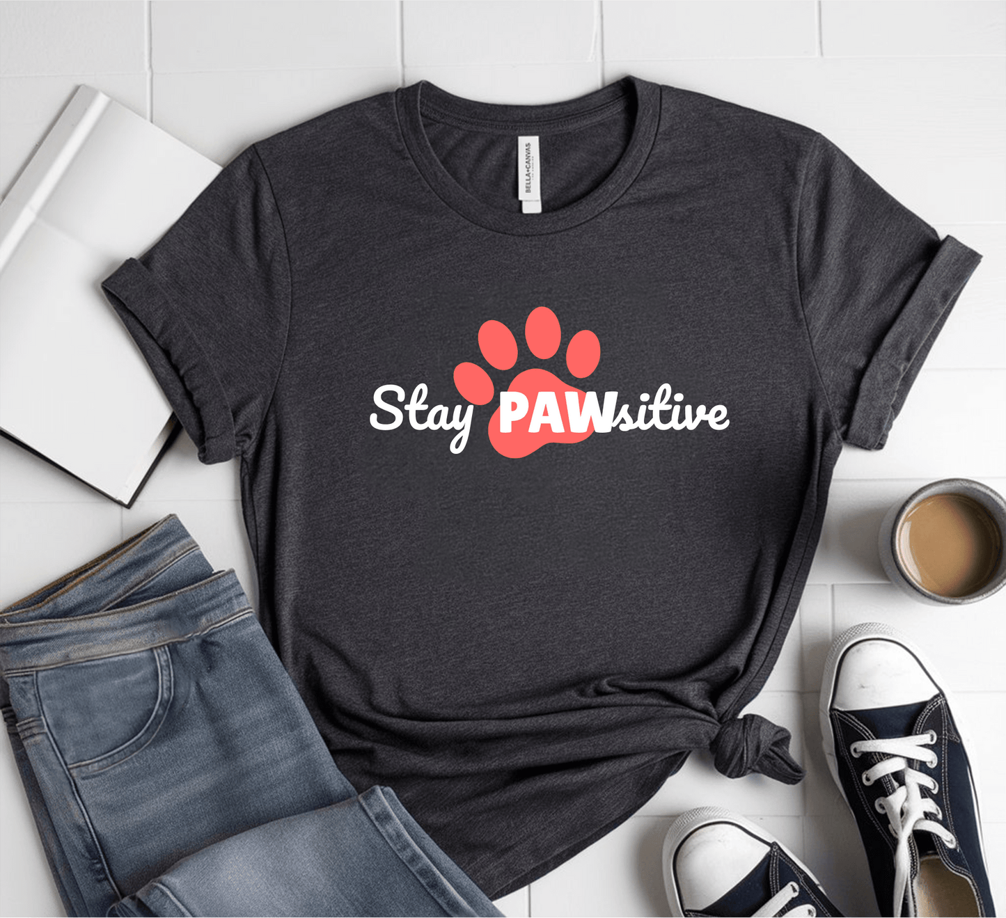 Stay Pawsitive T-Shirt