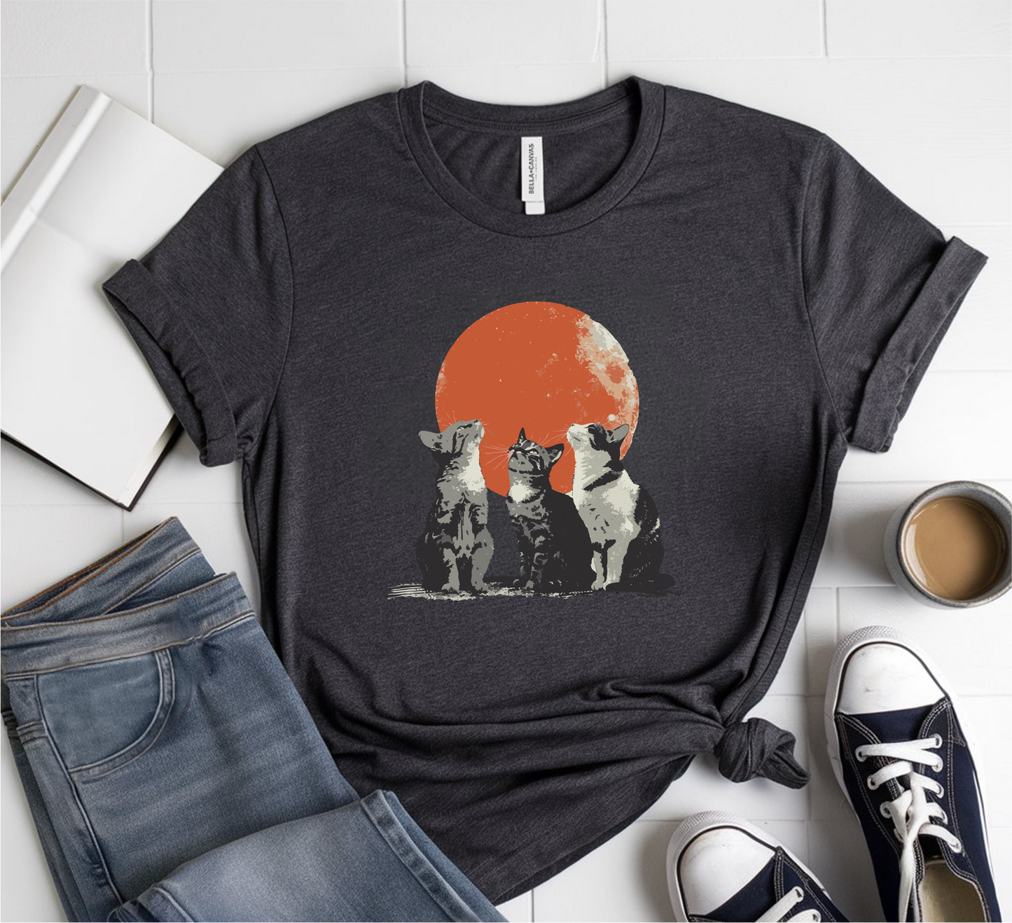 Cats & A Moon T-Shirt