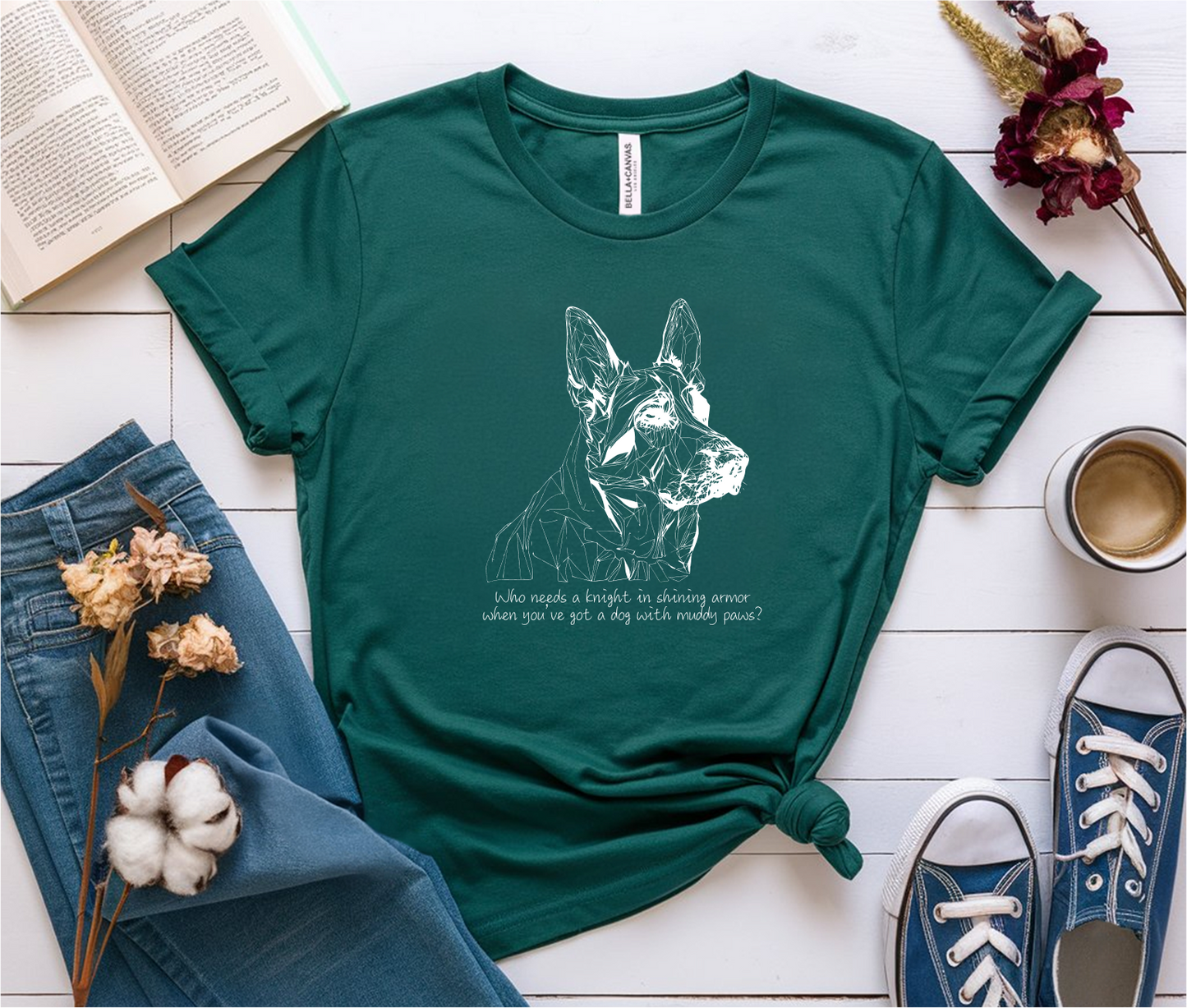Who needs a knight in shining armor when you’ve got a dog with muddy paws? T-Shirt