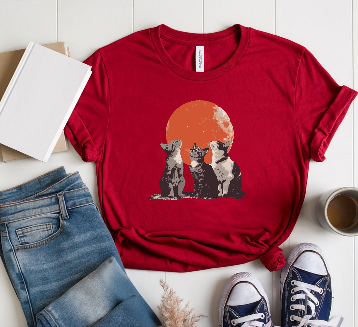 Cats & A Moon T-Shirt