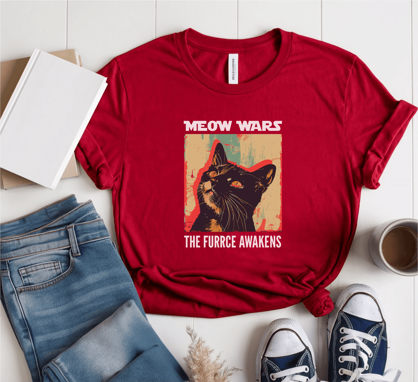 Meow Wars: The Furrce Awakens T-Shirt