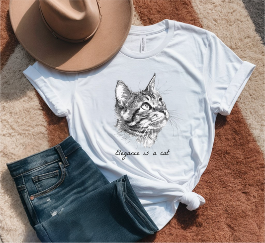 Elegance Is A Cat T-Shirt